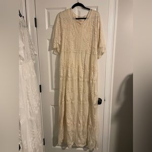 Cream maxi dress